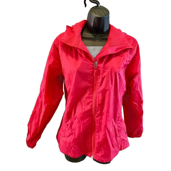 LL Bean Women Coat Size Medium Pink Lined Ski Jacket Winter Hooded Outerwear - Picture 1 of 7